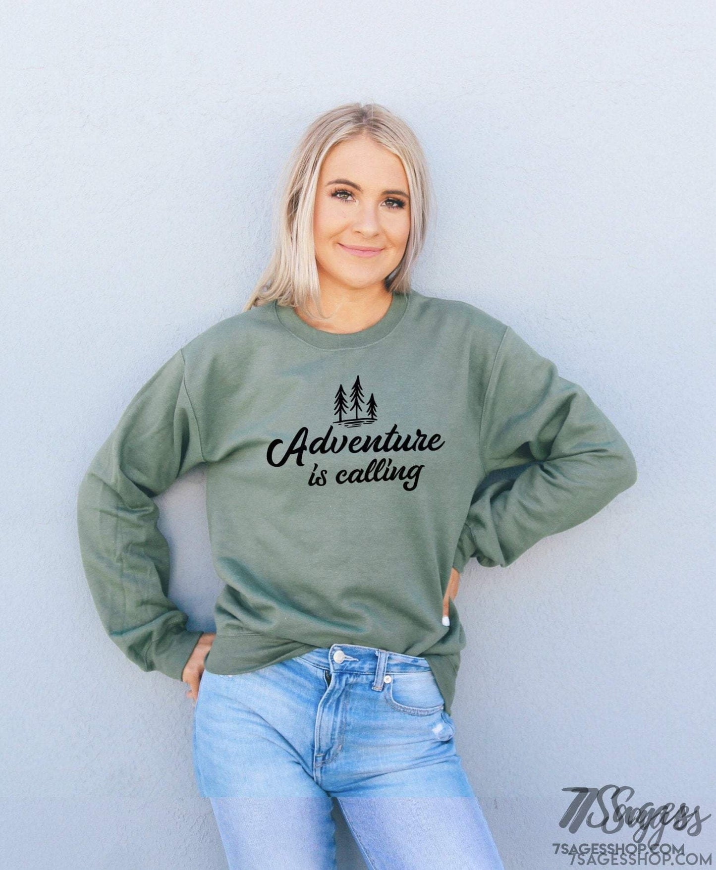 Adventure Is Calling Sweatshirt - Camping Sweatshirt - Camping Gift - Camping Shirt - Camping Sweaters - Outdoorsy Sweatshirt