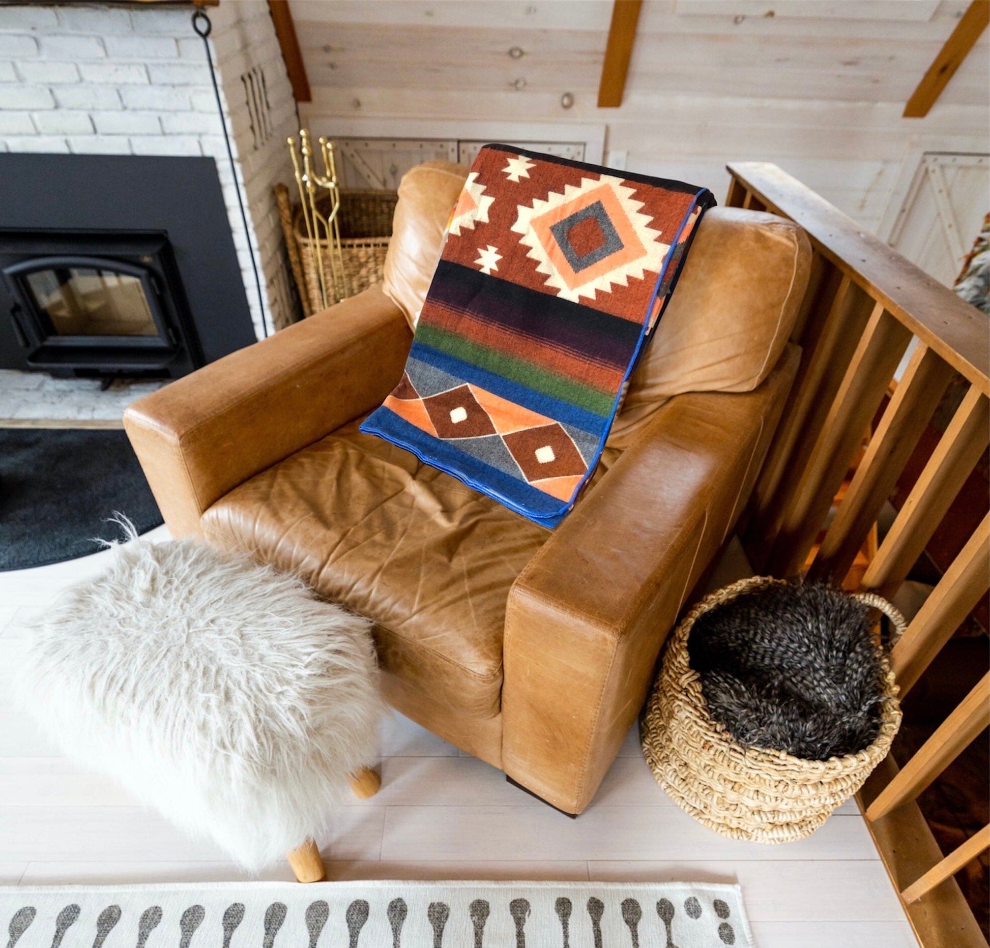 Alpaca Wool Blanket (Desert Sunset)
