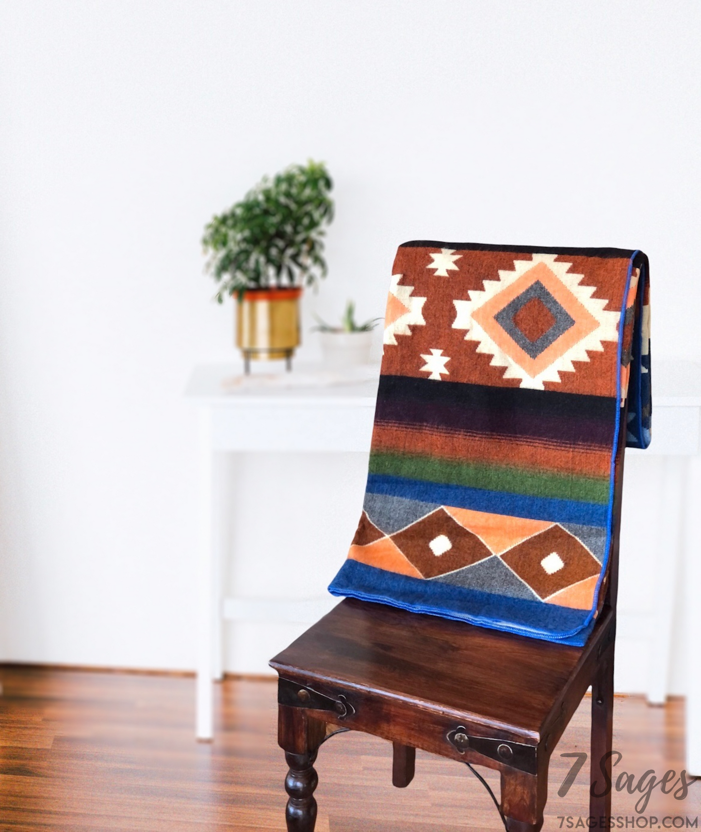 Alpaca Wool Blanket (Desert Sunset)