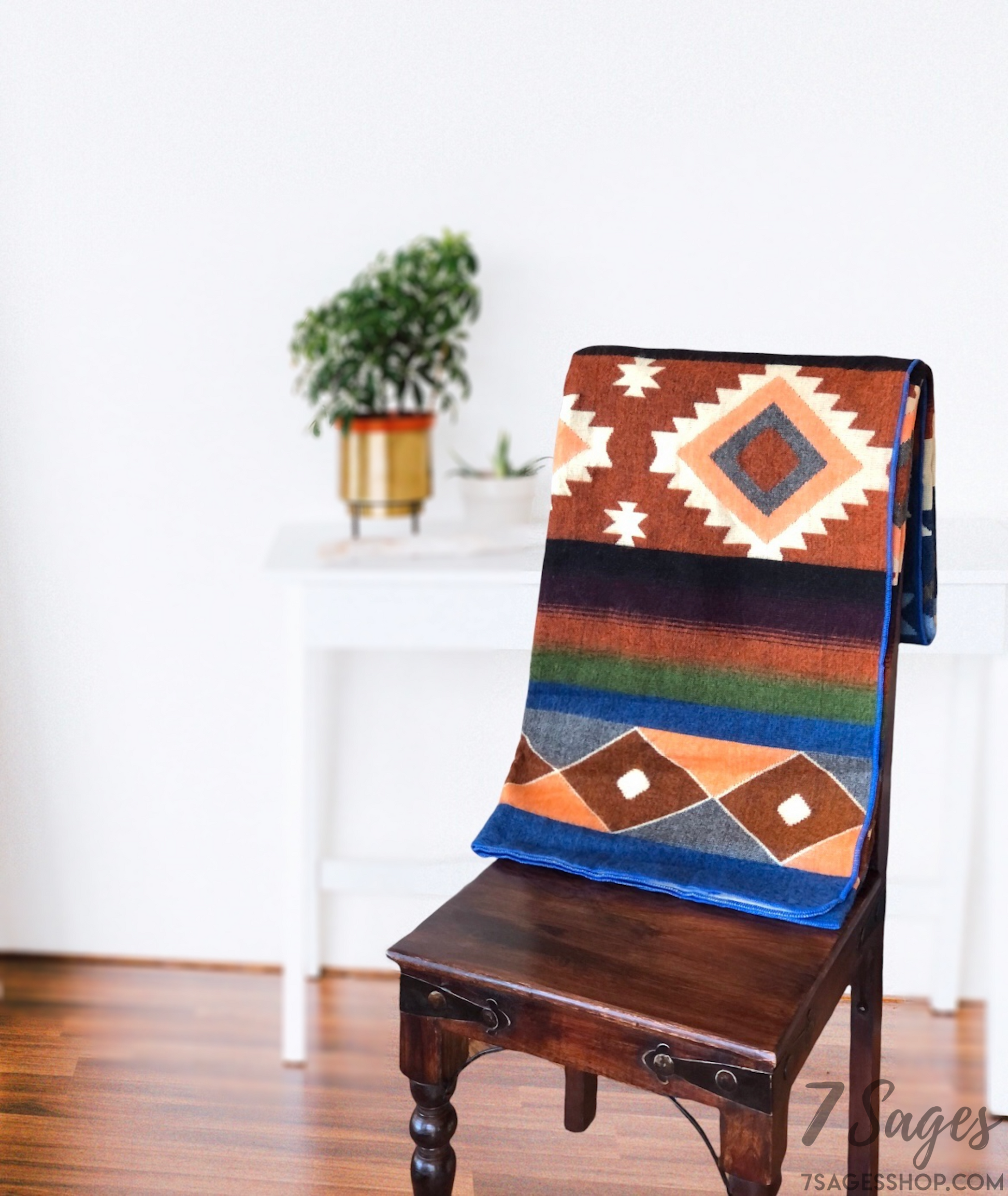 Alpaca Wool Blanket (Desert Sunset)