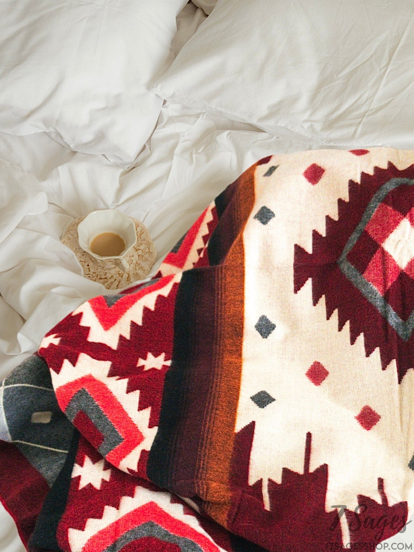 Alpaca Wool Blanket (Ember Red)