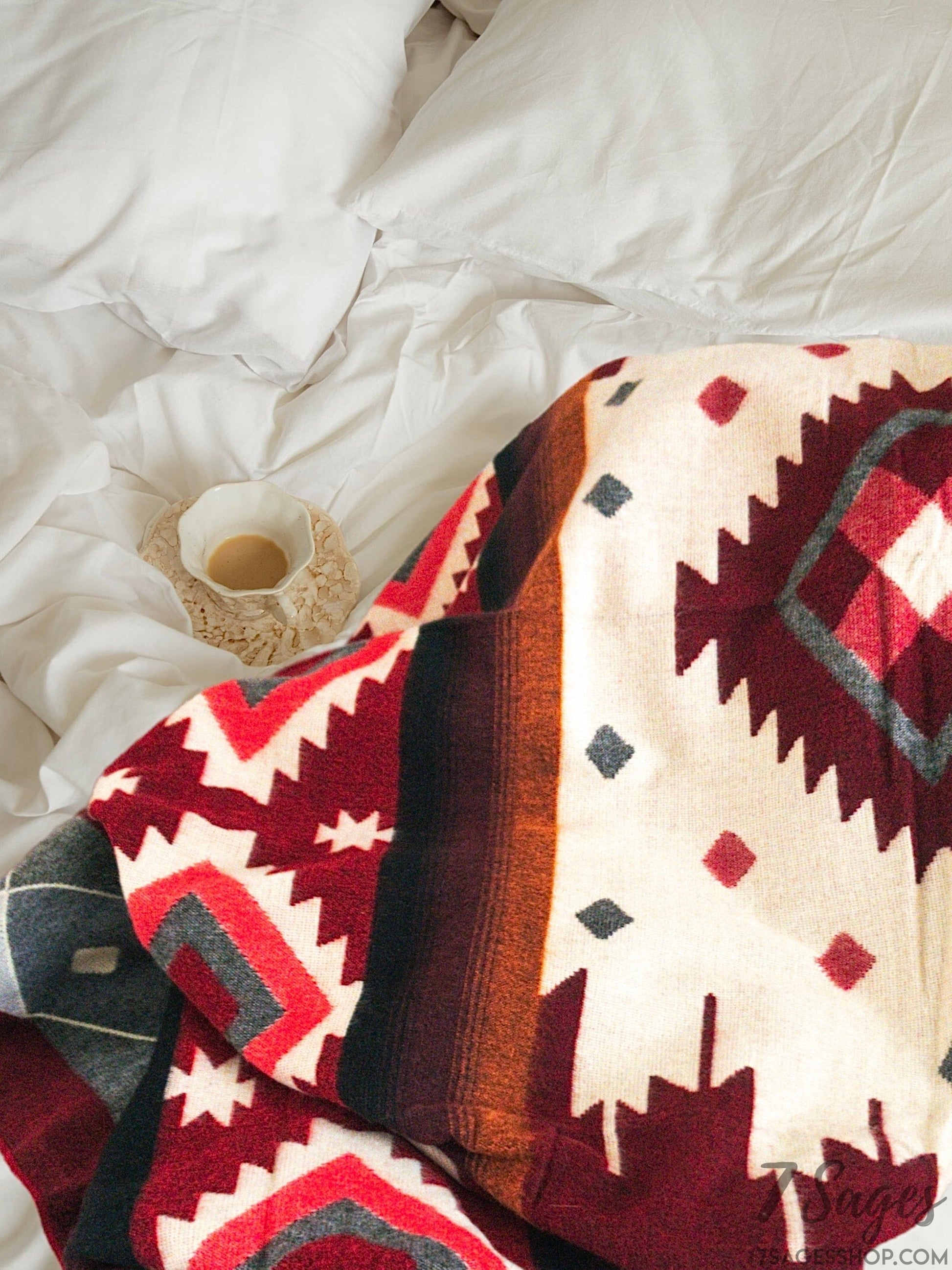 Alpaca Wool Blanket (Ember Red)