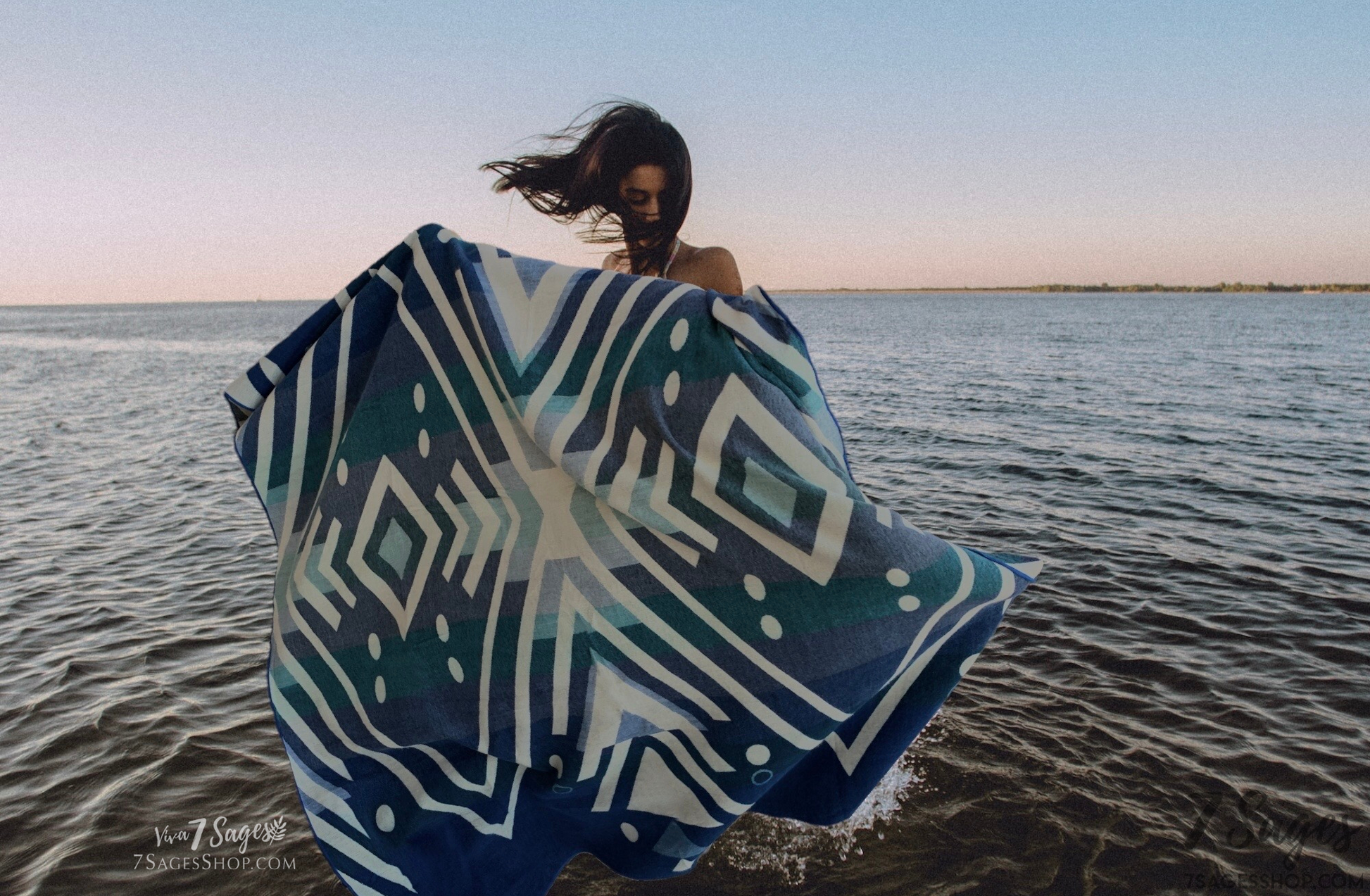 Alpaca Wool Blanket (Aqua)