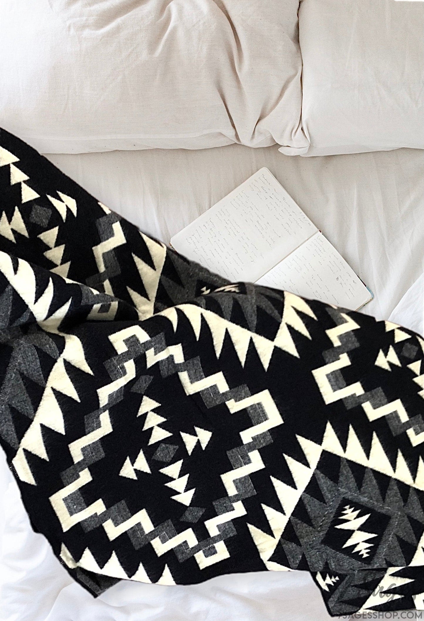 Alpaca Wool Blanket (Raven Black)
