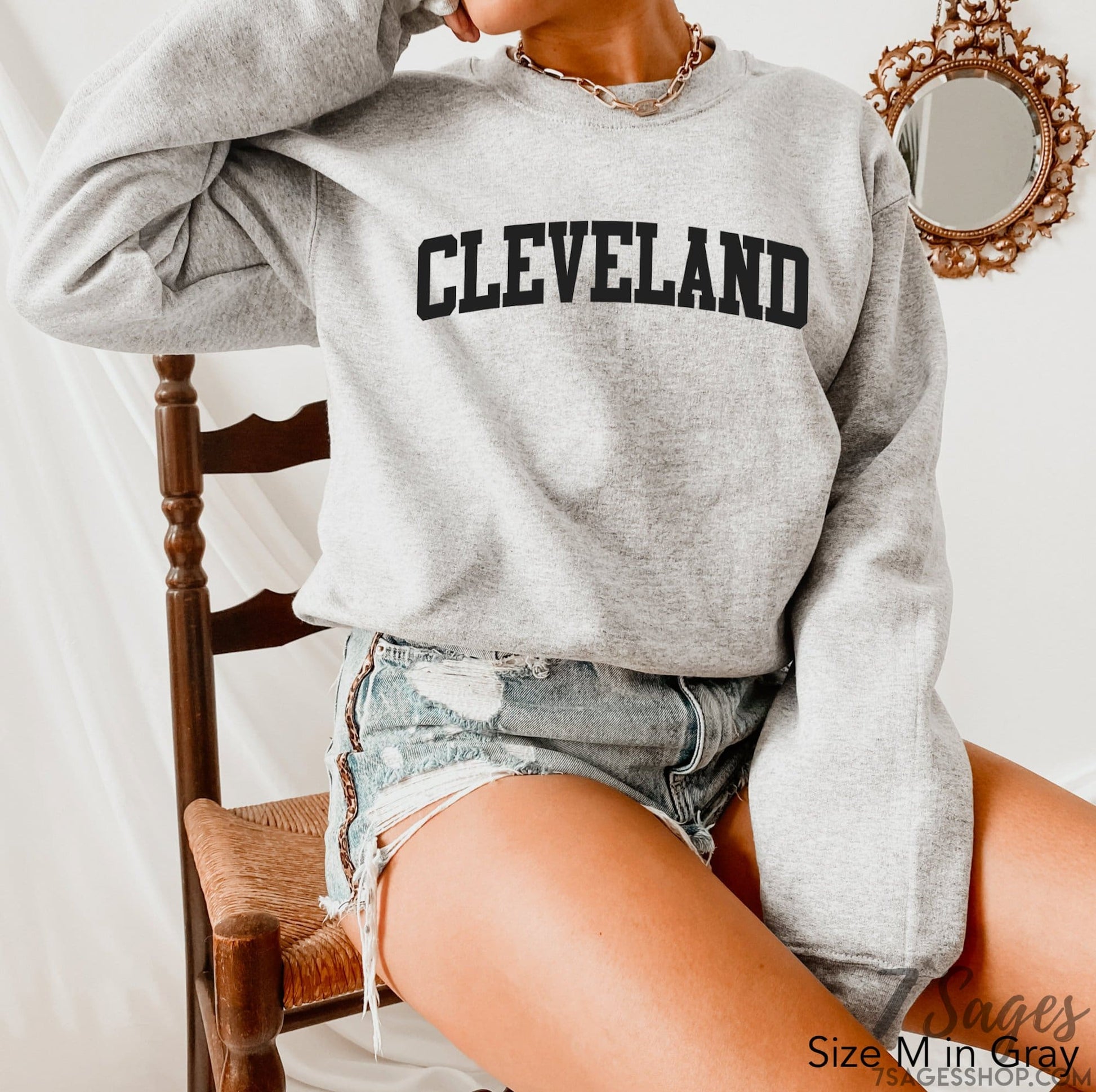 Cleveland Sweatshirt Cleveland Shirt Ohio Sweatshirt Cleveland Ohio Soft Crewneck