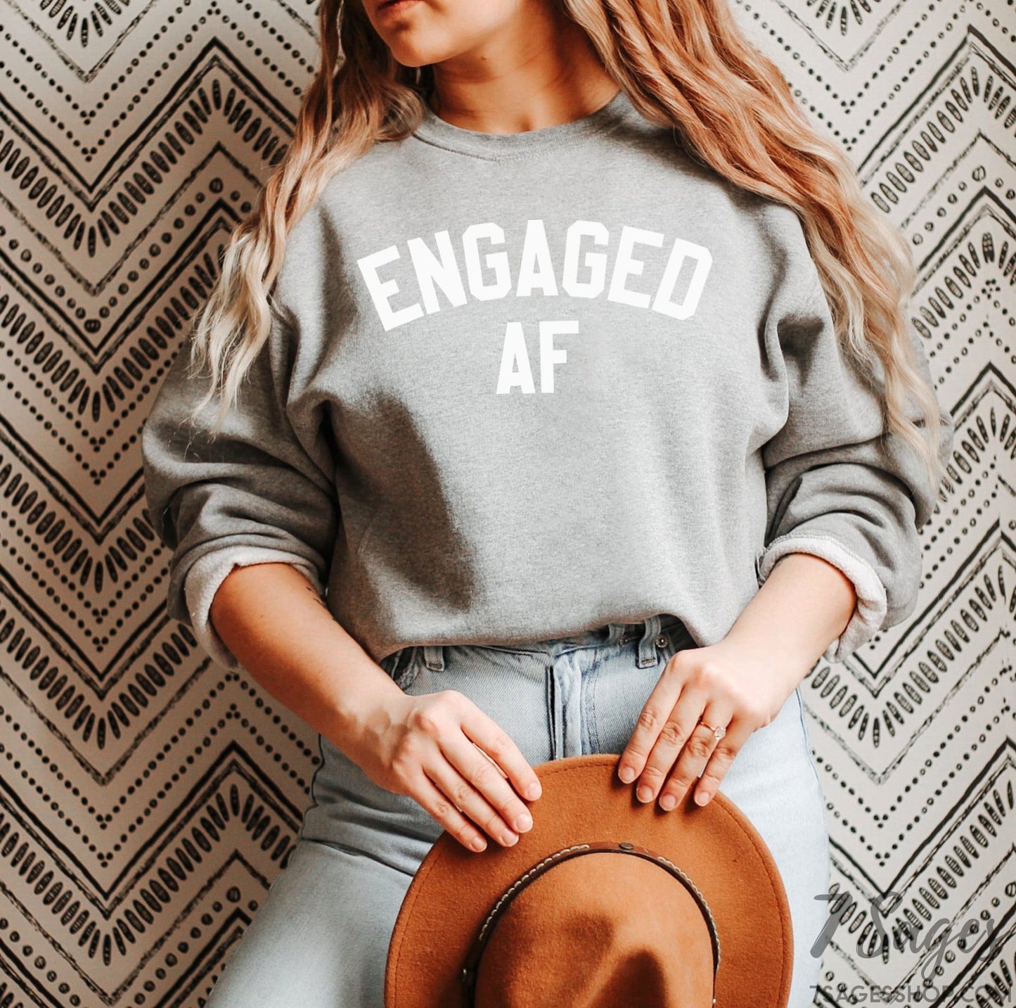Engaged AF Sweatshirt - Engaged AF Shirt - Engaged Sweatshirt - Engaged AF Sweater - Wife Sweatshirt
