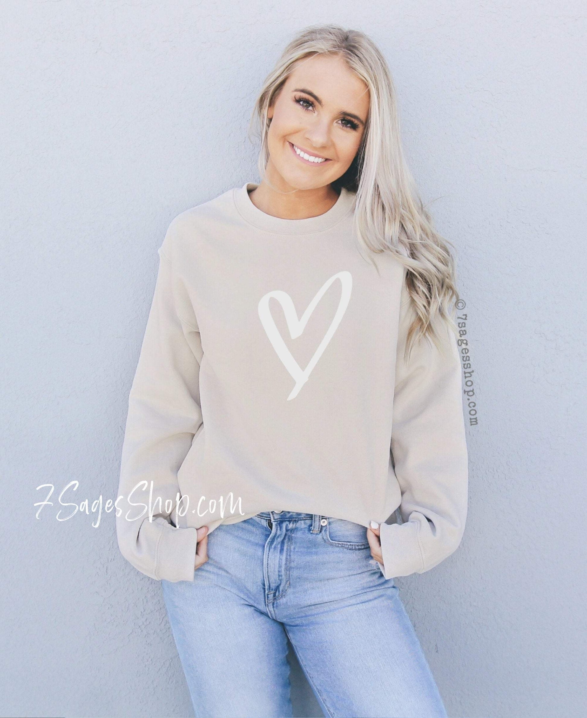 Heart Sweatshirt Valentines Day Sweatshirt Valentines Day Gift Valentines Day Shirt Heart Shirt Heart Crewneck Sweater
