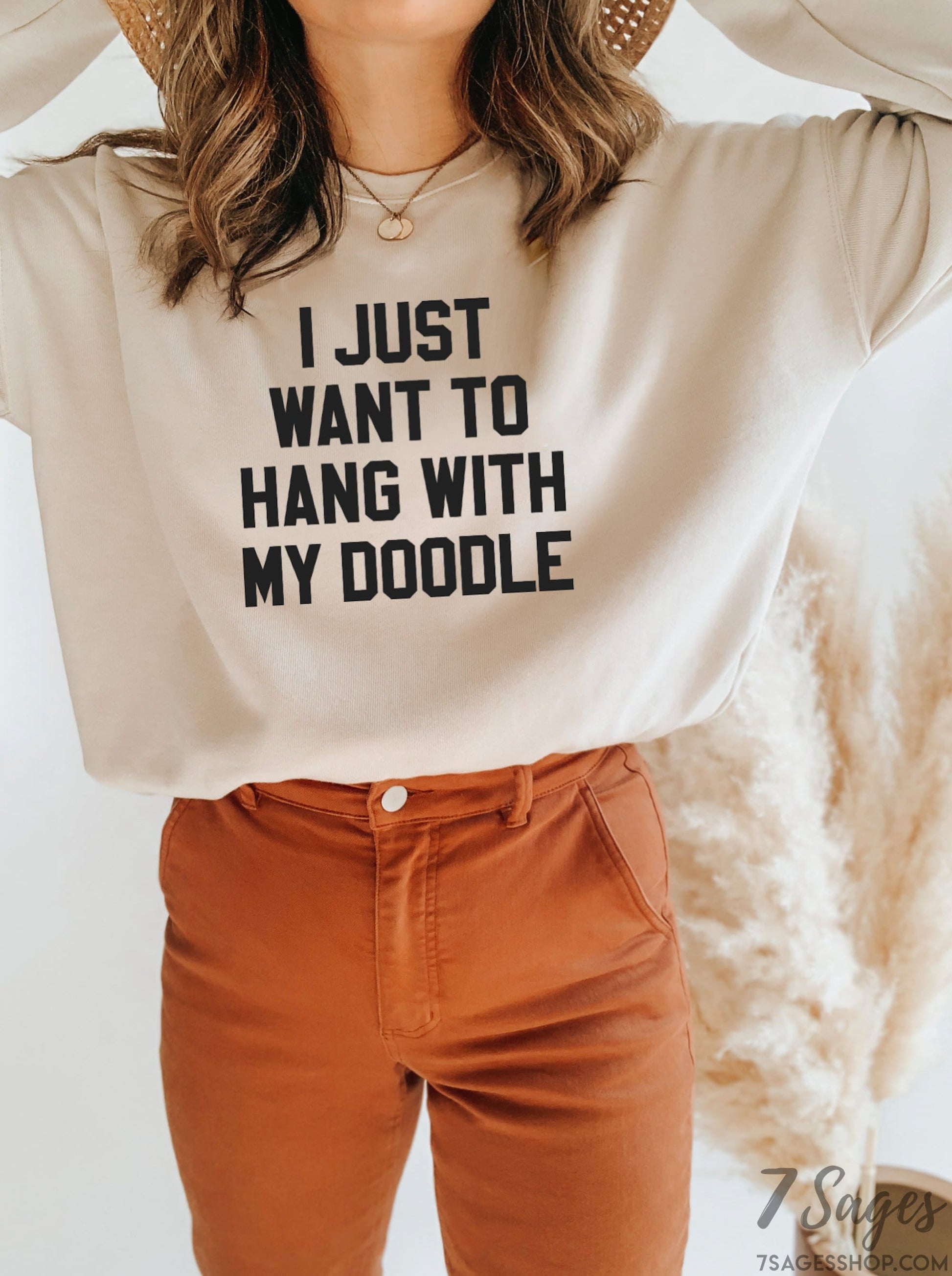 Doodle Sweatshirt I Just Want to Hang with My Doodle Sweatshirt Golden Doodle Mom Shirt Dog Mom Dog Mama Shirt Gift Crewneck Sweatshirt
