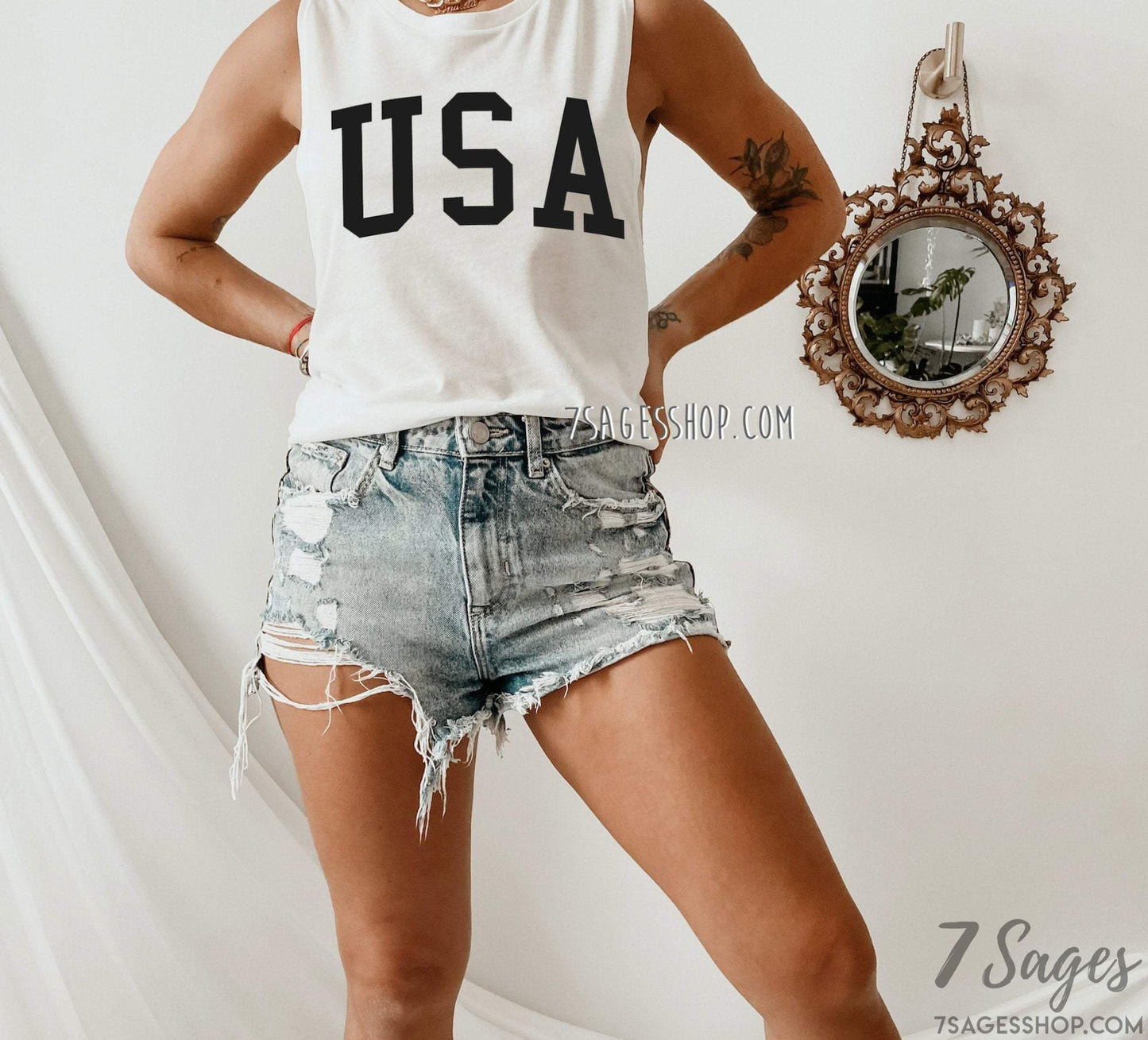 USA Muscle Tank Top - USA Tank Top - USA Shirt - July 4th Tank Top - July 4th Shirt - America Shirt - America Tank Top - America Muscle Tank