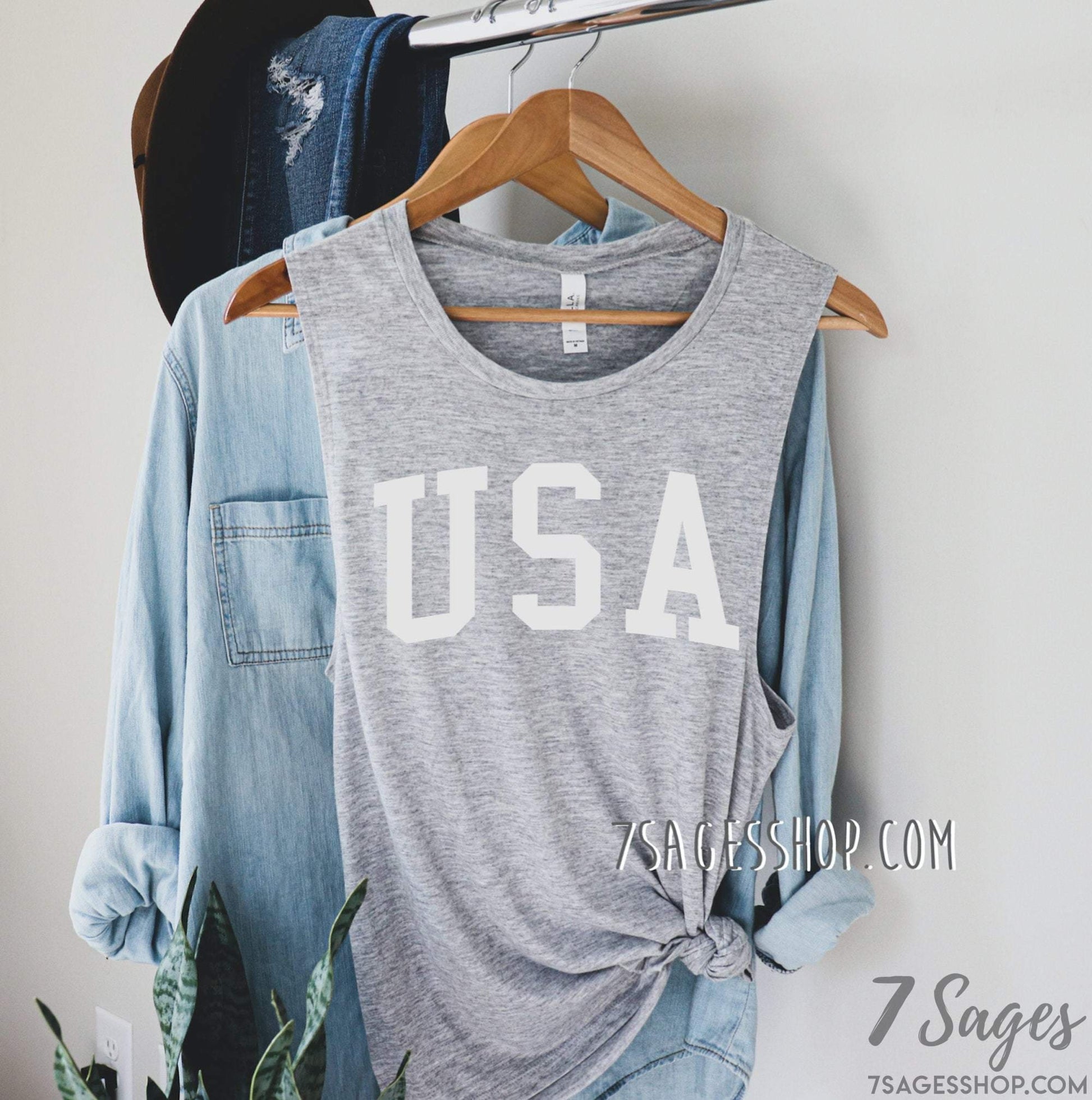USA Muscle Tank Top - USA Tank Top - USA Shirt - July 4th Tank Top - July 4th Shirt - America Shirt - America Tank Top - America Muscle Tank