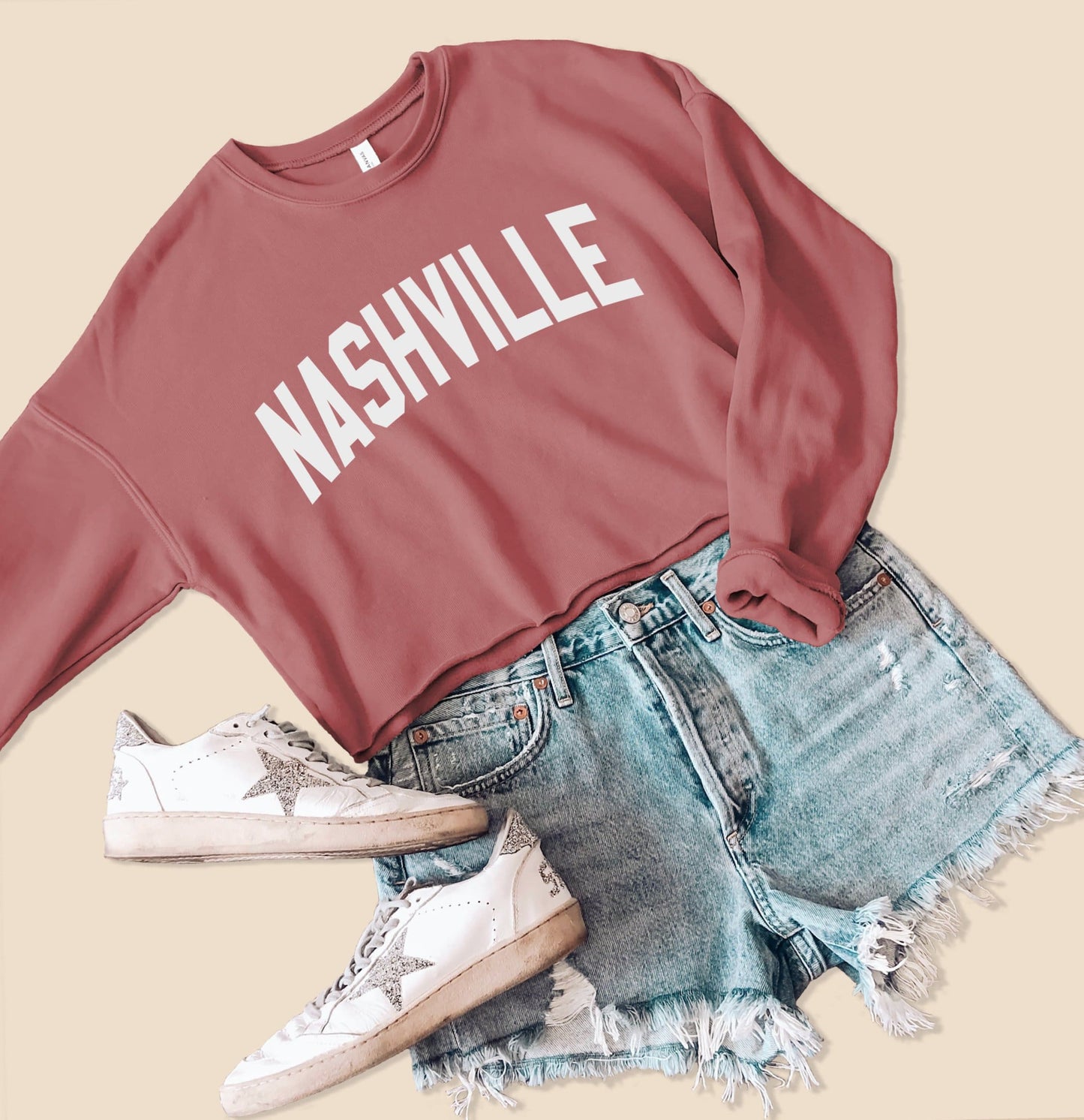 Nashville Cropped Sweatshirt - Nashville Sweatshirt - Tennessee Sweatshirts -Nashville Shirt - Fleece Sweater