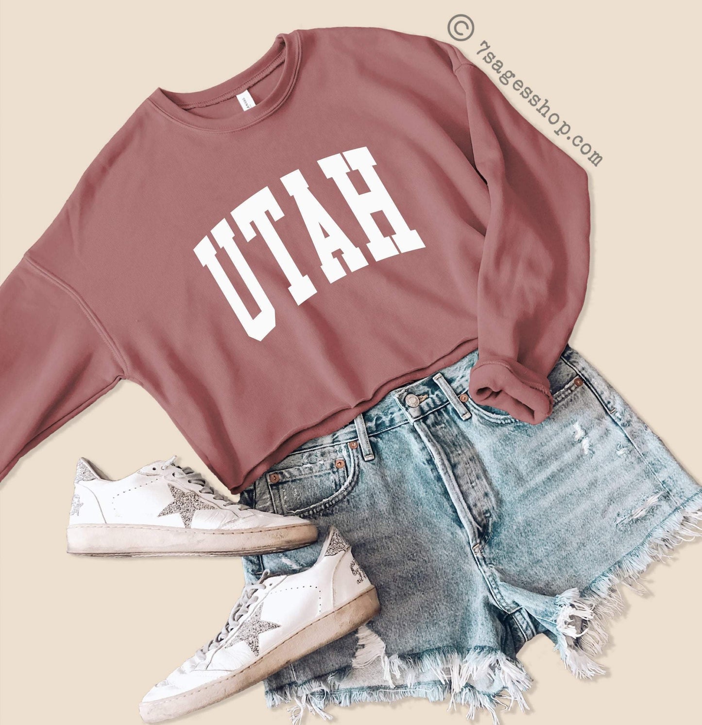 Utah Cropped Sweatshirt Utah Sweatshirt Utah Shirts University of Utah Crop Top Fleece Sweatshirt