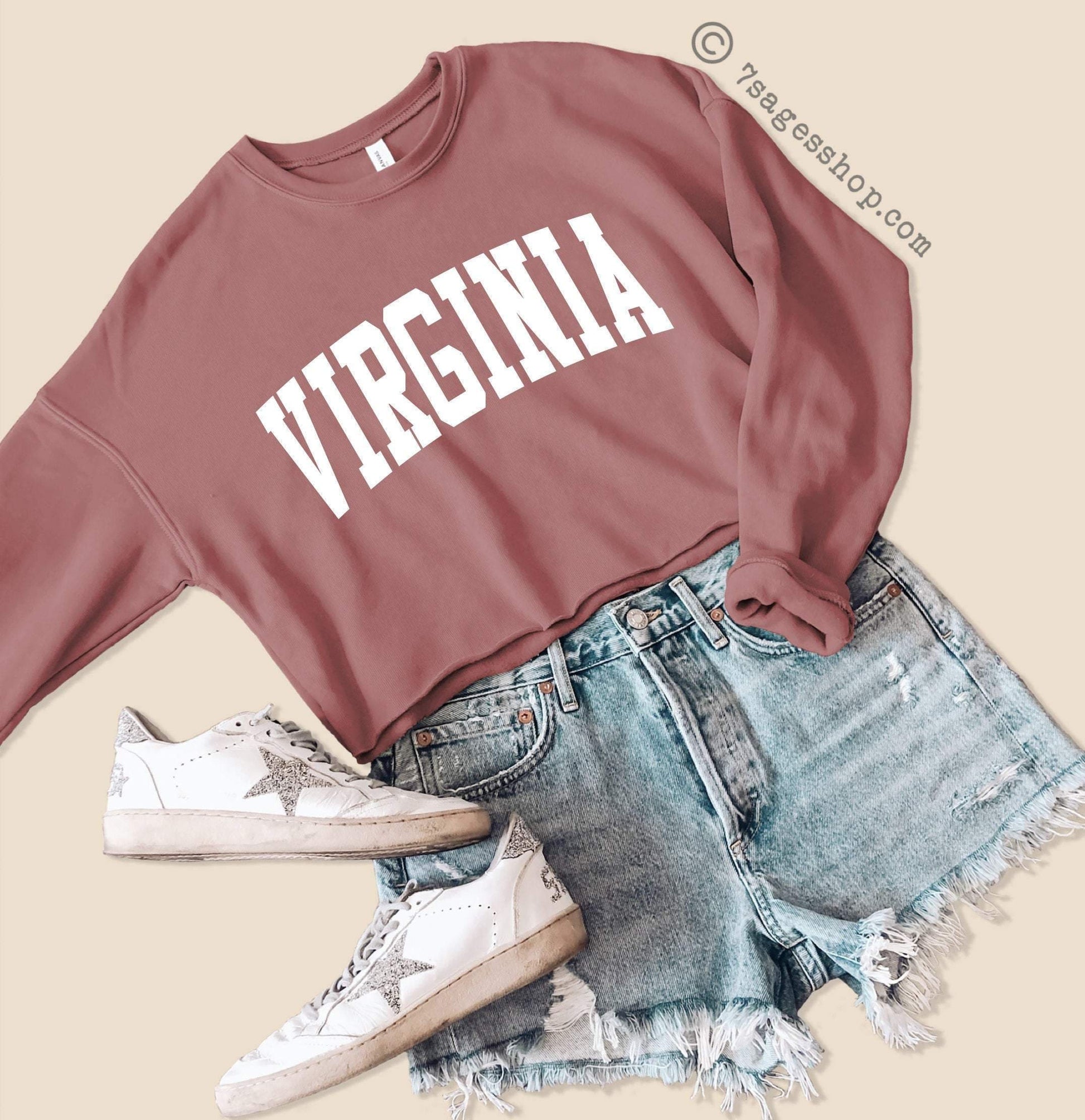 Virginia Cropped Sweatshirt Virginia Sweatshirt Virginia Shirts University of Virginia Crop Top Fleece Sweatshirt
