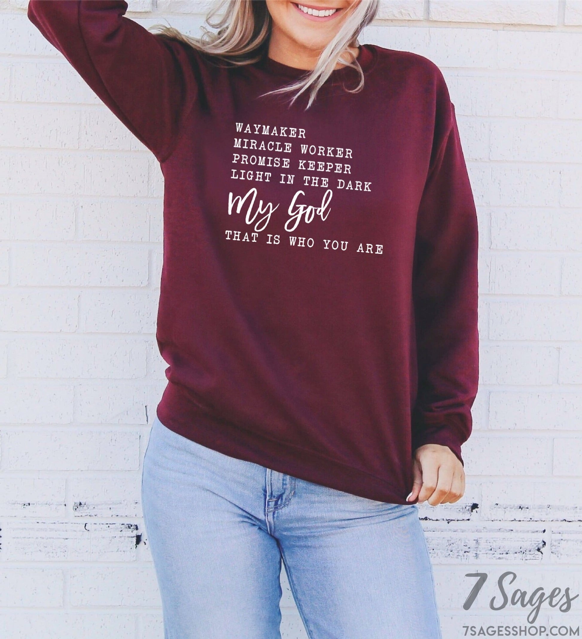 Faith Sweatshirt - Waymaker Sweatshirt - Faith Shirt - Christian Shirt - Faith Gift - Waymaker Shirt