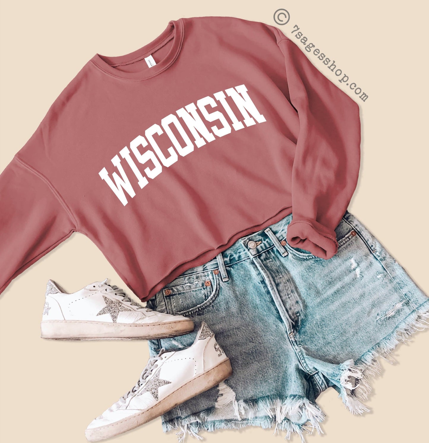 Wisconsin Cropped Sweatshirt Wisconsin Sweatshirt Wisconsin Shirts University of Wisconsin Crop Top Fleece Sweatshirt