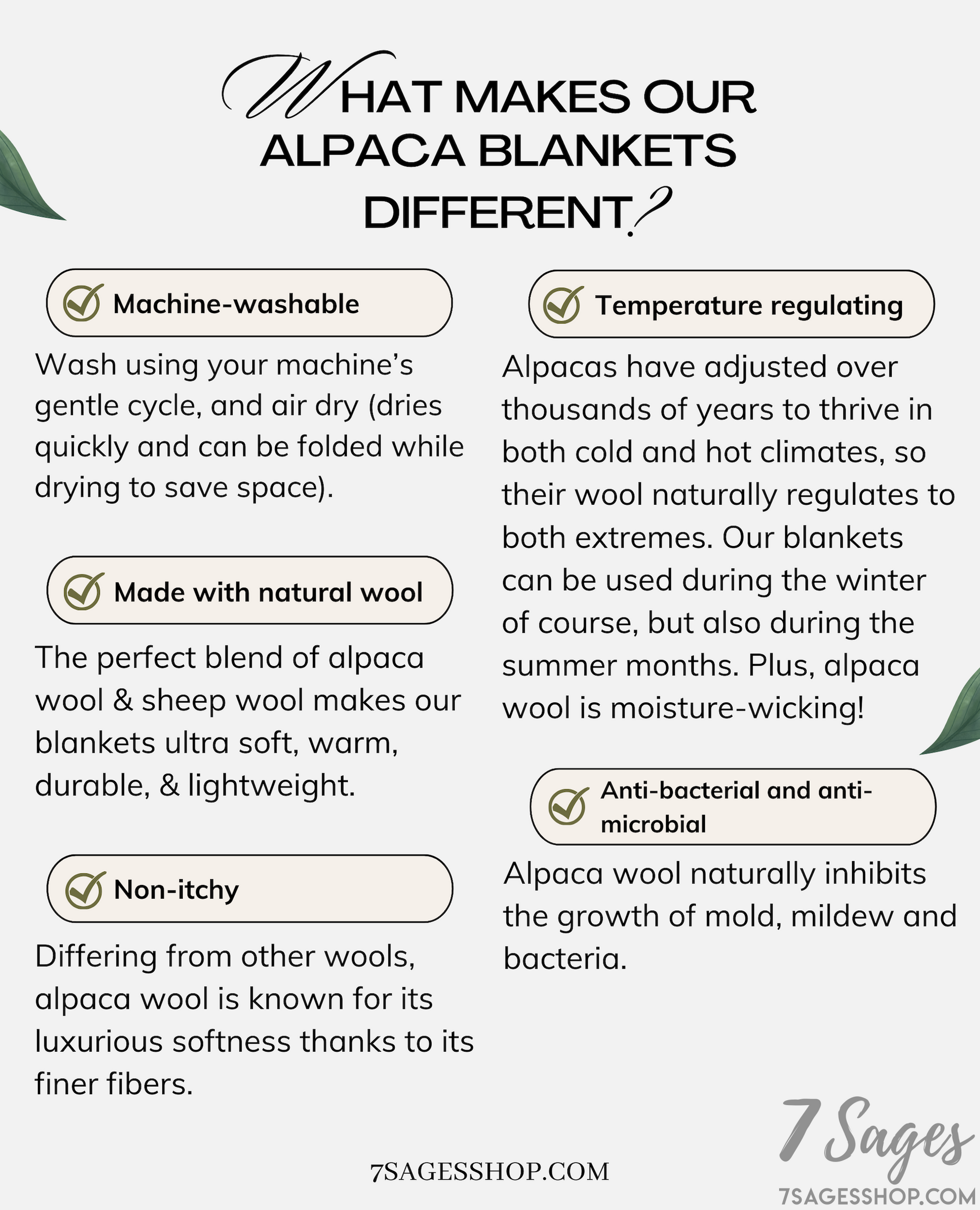 Alpaca Blanket King Size 7 Sages