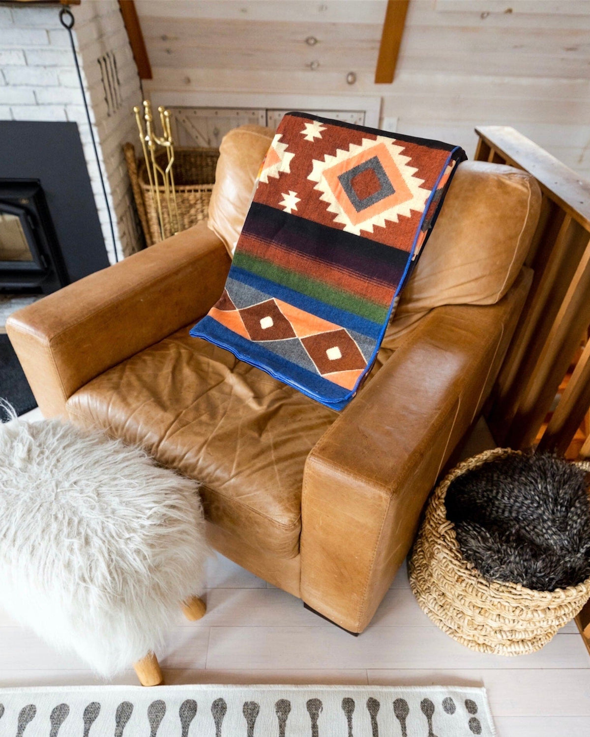 Alpaca Wool Blanket (Desert Sunset)