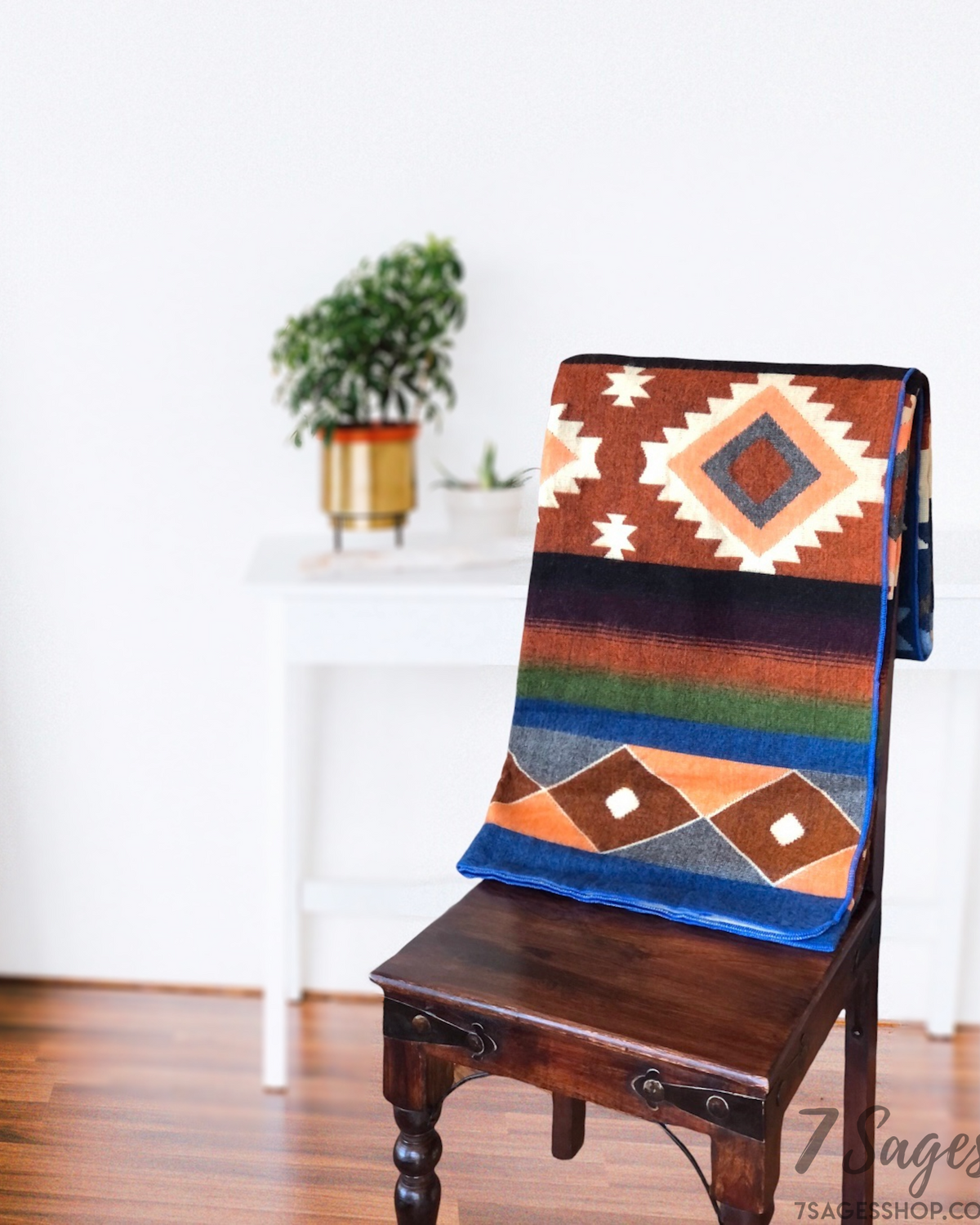 Alpaca Wool Blanket (Desert Sunset)