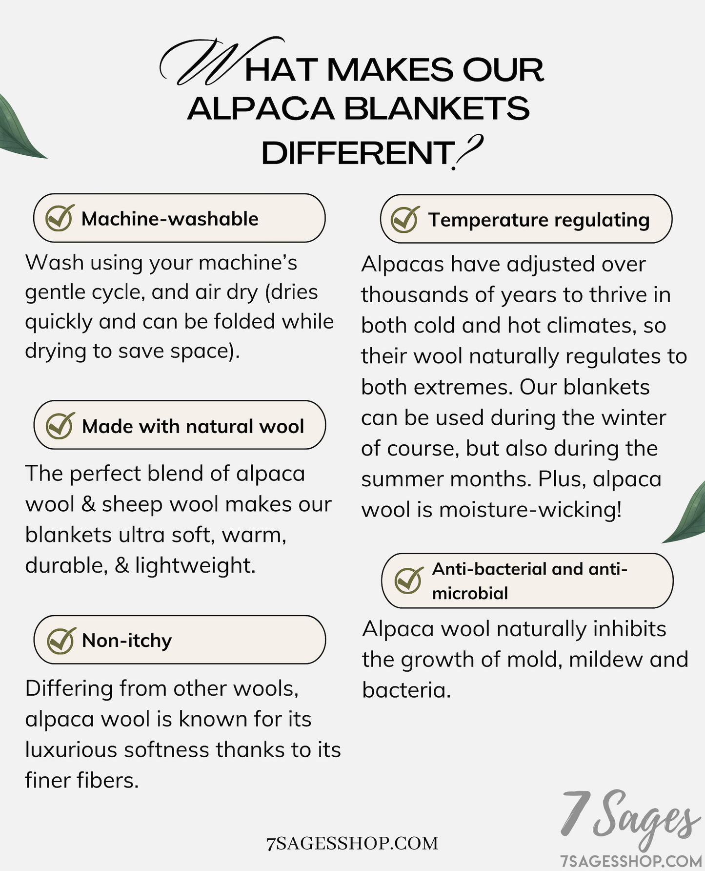 Alpaca Wool Blanket Queen Size 76 x 88’ - Nocturnal Night