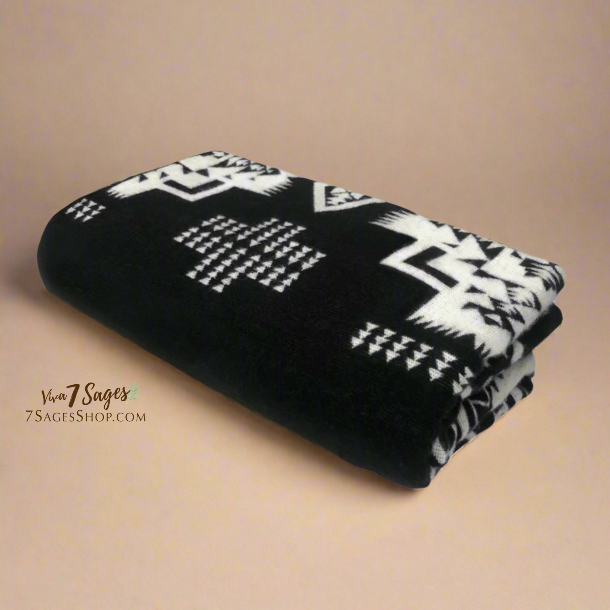 Alpaca Wool Blanket Queen Size 76 x 88’’ - Obsidian Vista