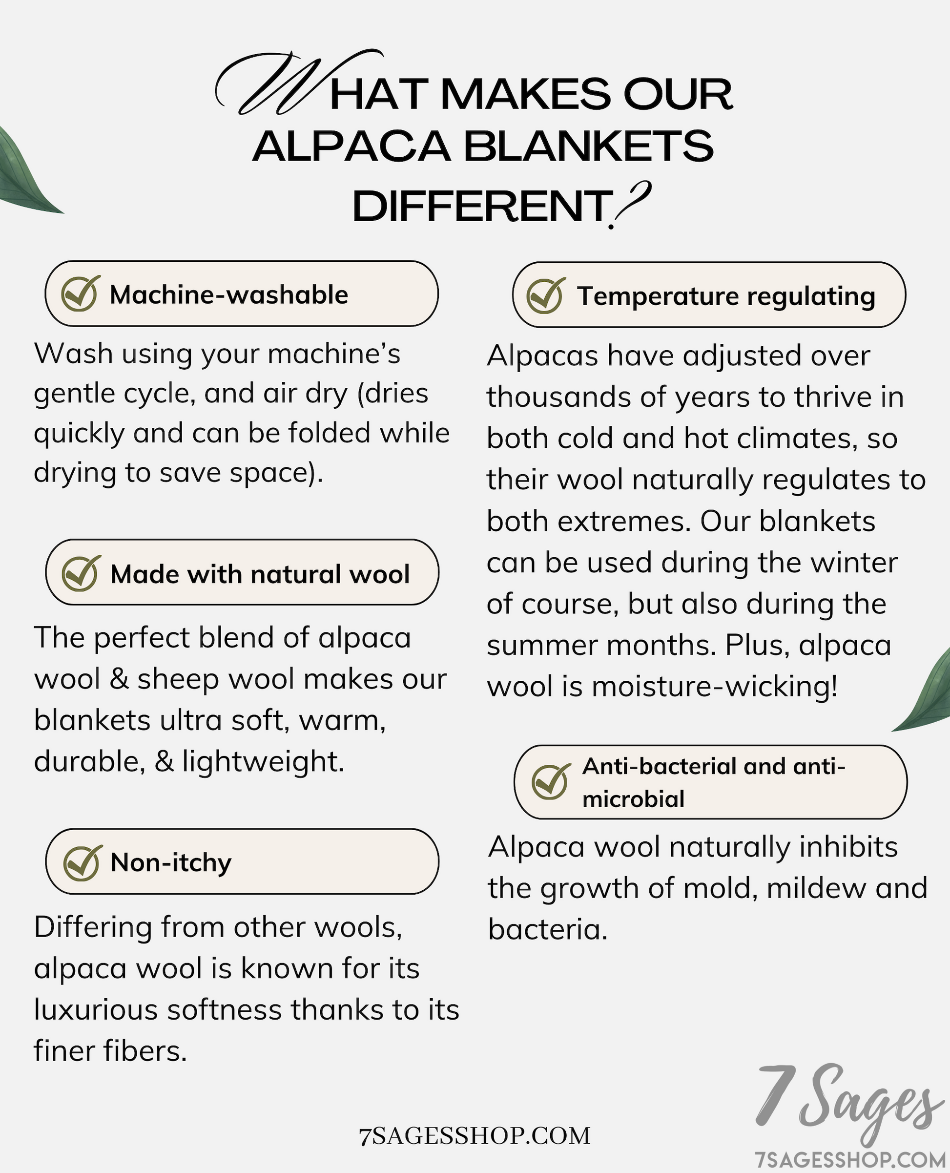 Alpaca Wool Blanket Throw or Queen Size