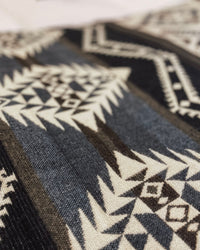 Close up of handmade alpaca wool blanket showing softness and details