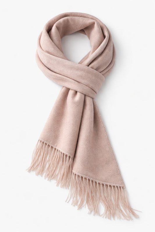 Alpaca Wool Scarf with Fringes/Handmade in Peru - scarf