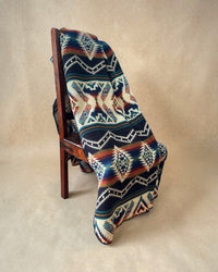 Alpaca Wool Blanket - Blue Prism