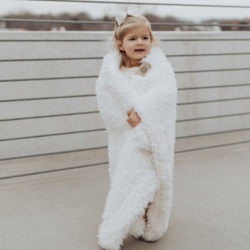 Angel Plush Blanket | Little | Whisper White