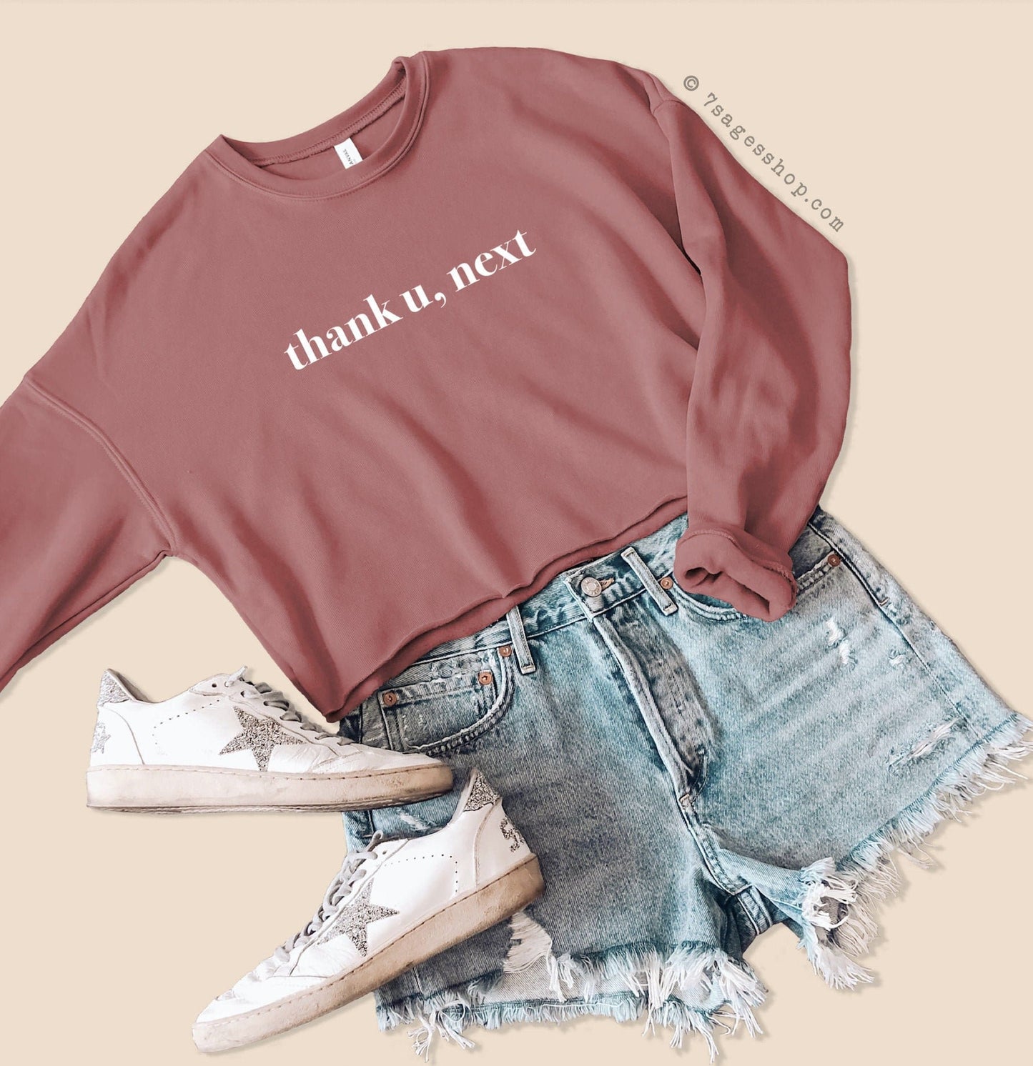 Ariana Grande Cropped Sweatshirt - Thank U Next Sweatshirt - Ariana Grande Shirts - Thank U Next Crop Top - Fleece Sweatshirt