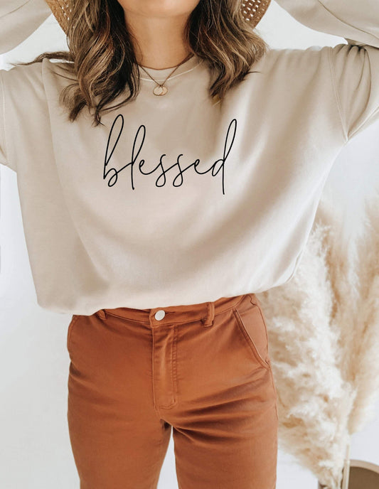 Blessed Sweatshirt - Faith Sweatshirt - Faith Shirt - Christian Gift - Faith Gift - Christian Shirts - Christian Sweatshirt