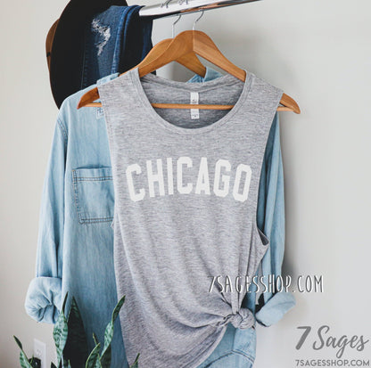 Chicago Tank Top - Chicago Muscle Tank Top - Chicago Illinois Shirt - Chicago Workout Tank Top - Workout Tops