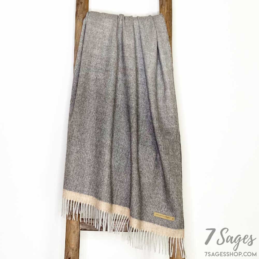 Coco Gray Ombre + Tan Stripe Blanket