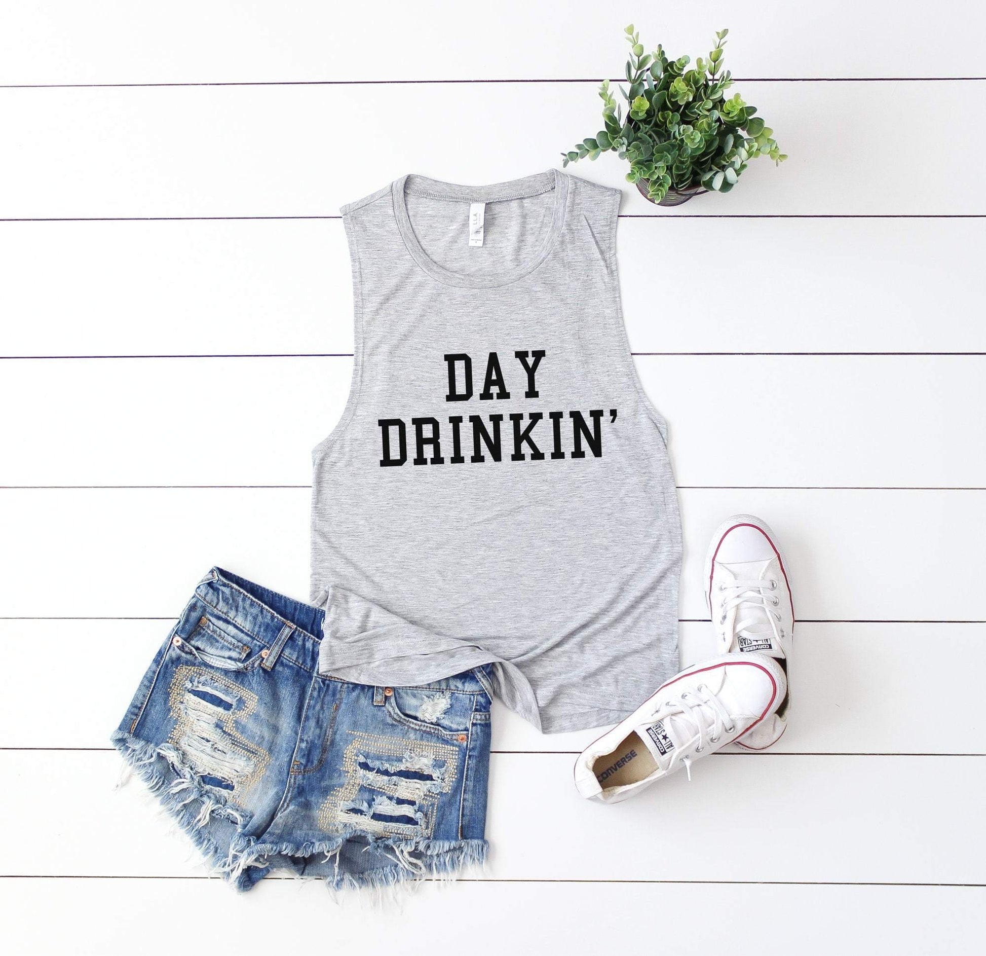 Day Drinkin Country Music Muscle Tank Top Shirt Country Festival Shirt Country Concert Tank Top Day Drinkin Tank Top