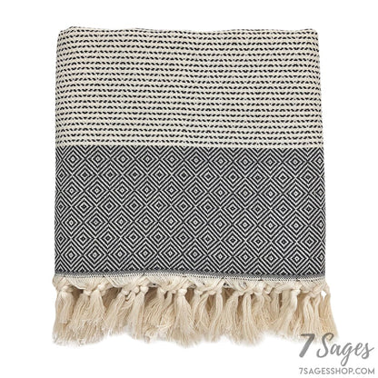 Diamond Stripe Turkish Throw