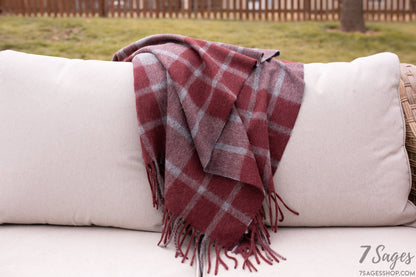 Estancia ALPACA BLEND Throw - Grey / Wine