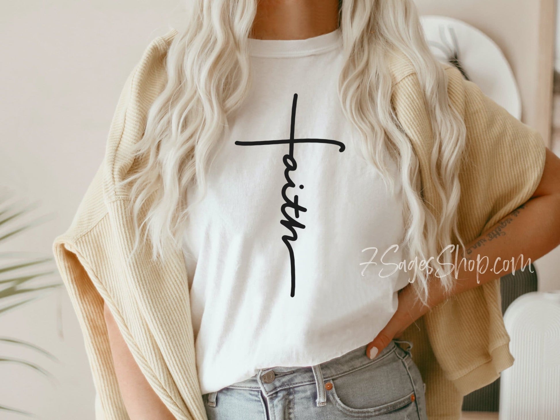 Faith T-shirt Christian Shirt Faith Shirt Jesus Religious Shirt Faith Cross Church Shirt Grace