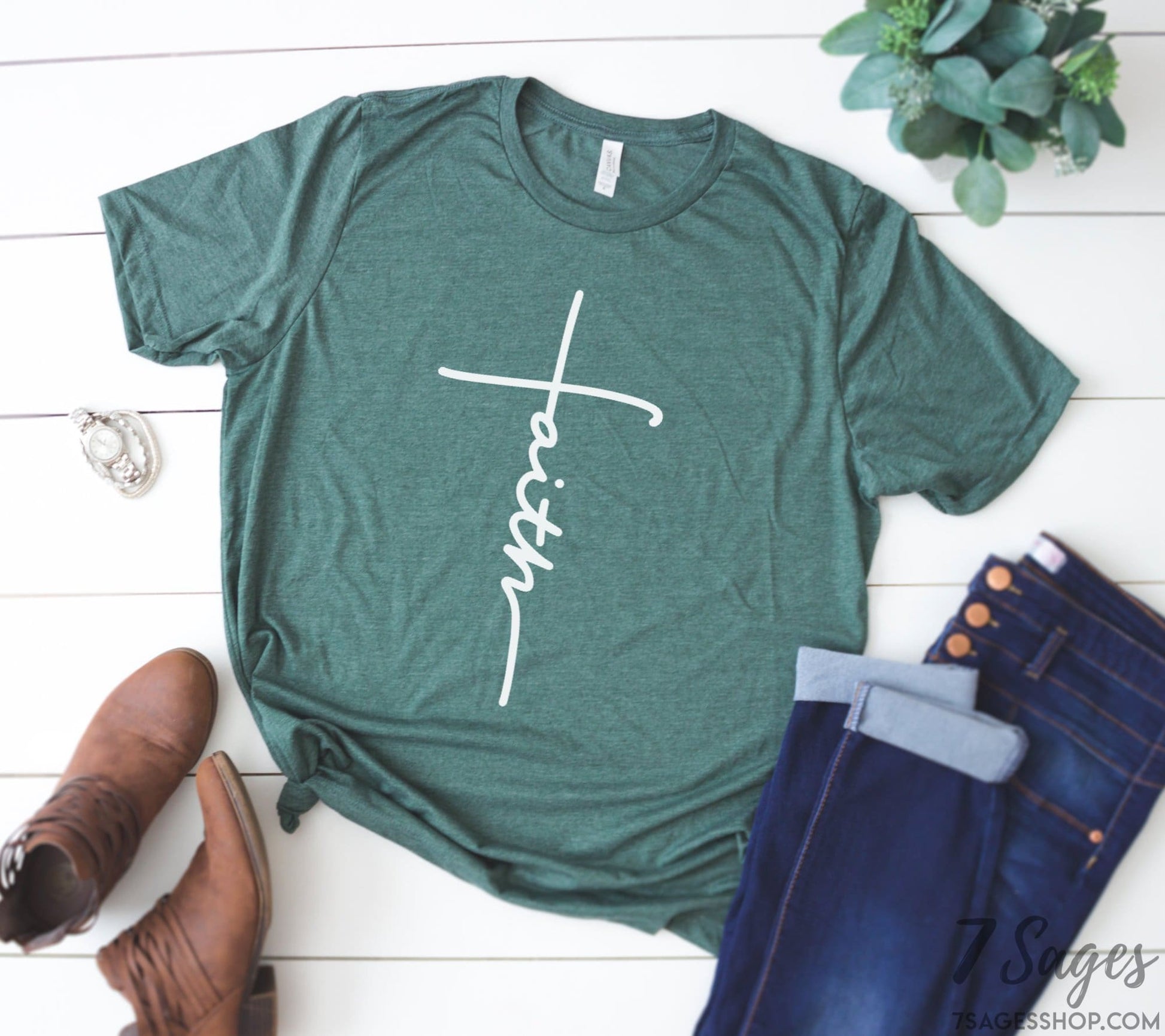 Faith T-shirt Christian Shirt Faith Shirt Jesus Religious Shirt Faith Cross Church Shirt Grace