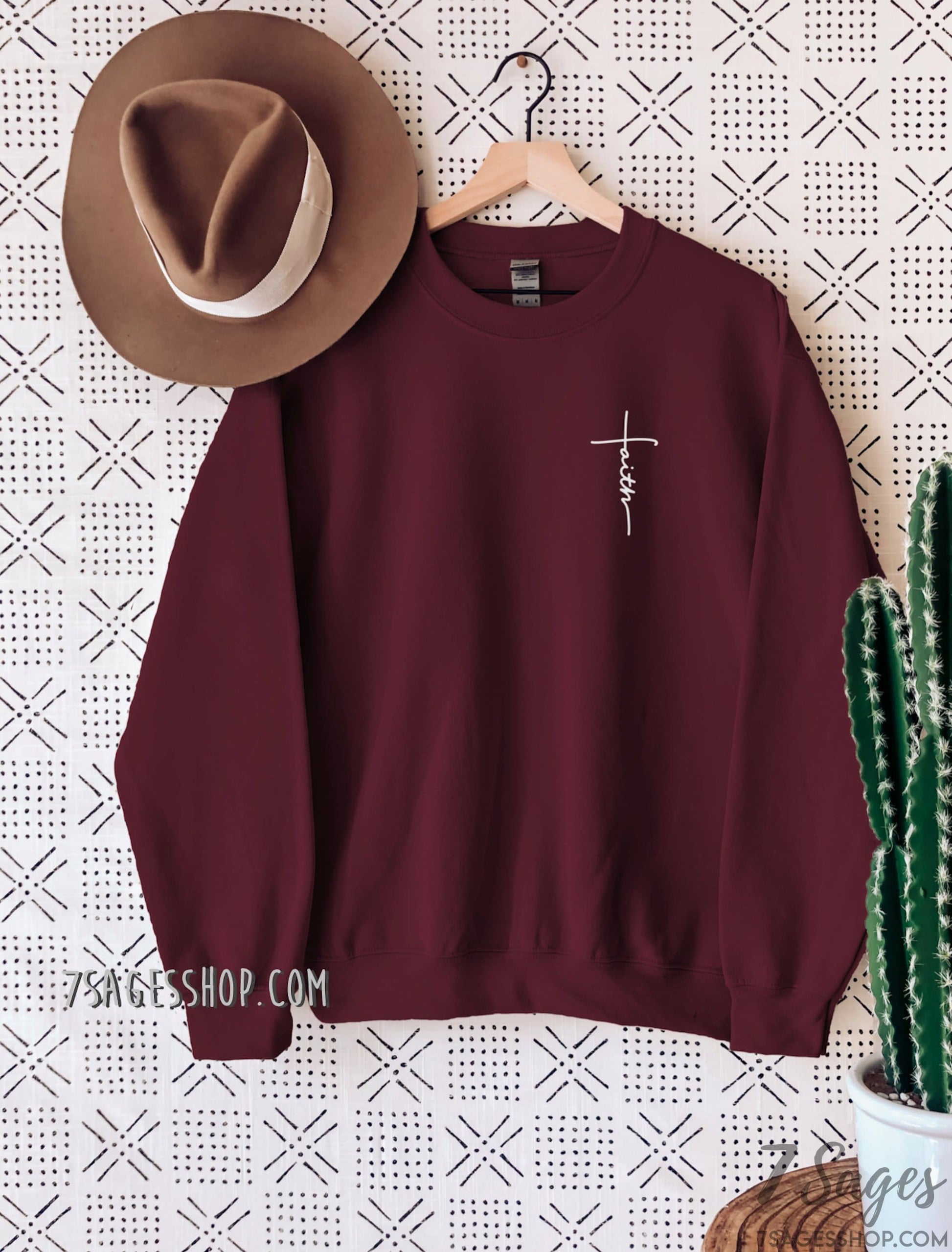 Faith Sweatshirt - Pocket Faith Cross Shirt - Faith Shirt - Christian Gift - Faith Gift - Christian Shirts - Christian Sweatshirt