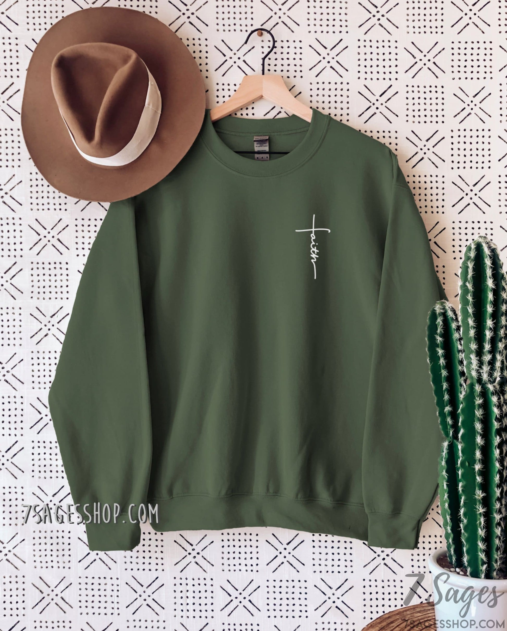 Faith Sweatshirt - Pocket Faith Cross Shirt - Faith Shirt - Christian Gift - Faith Gift - Christian Shirts - Christian Sweatshirt