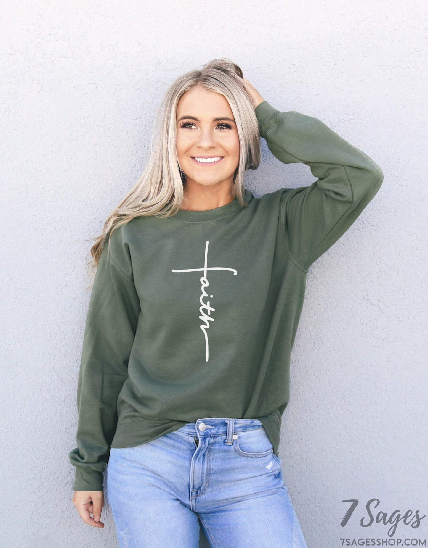 Faith Sweatshirt - Faith Cross Shirt - Faith Shirt - Christian Gift - Faith Gift - Christian Shirts - Christian Sweatshirt