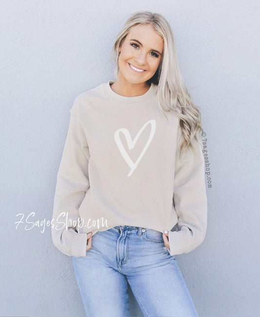 Heart Sweatshirt Valentines Day Sweatshirt Valentines Day Gift Valentines Day Shirt Heart Shirt Heart Crewneck Sweater