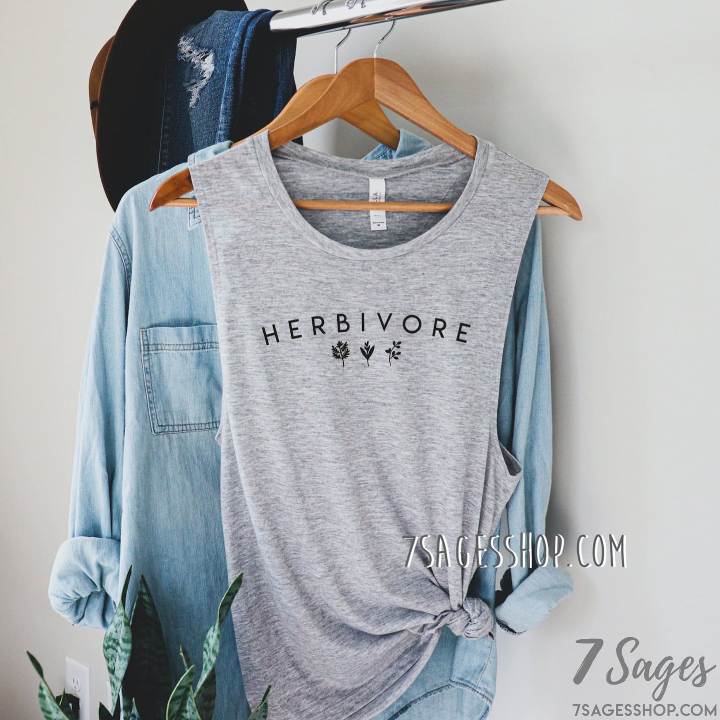 Herbivore Tank Top - Vegan Shirt - Vegan Tank Top - Herbivore Shirt - Vegetarian Shirt - Vegan