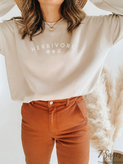 Herbivore Sweatshirt - Herbivore Shirt - Vegan Shirt - Vegan Sweatshirt - Vegetarian Sweatshirt - Vegan Sweatshirt