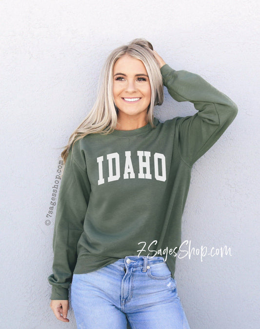 Idaho Sweatshirt Idaho University Sweatshirt Idaho Tshirt Idaho Shirt Fleece Sweatshirt