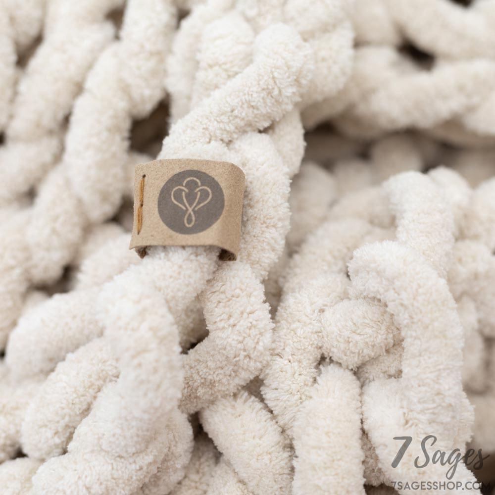 Infinite Chunky Knit Blanket | Minky | Little | Sand