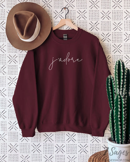 J’adore Sweatshirt Paris Sweatshirt Paris France Gift French Shirt Jadore Shirt Jadore French Crewneck Sweatshirt