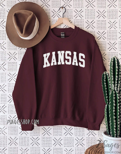 Kansas Sweatshirt Kansas Shirts Sweater University of Kansas Sweatshirt Crewneck Sweatshirt