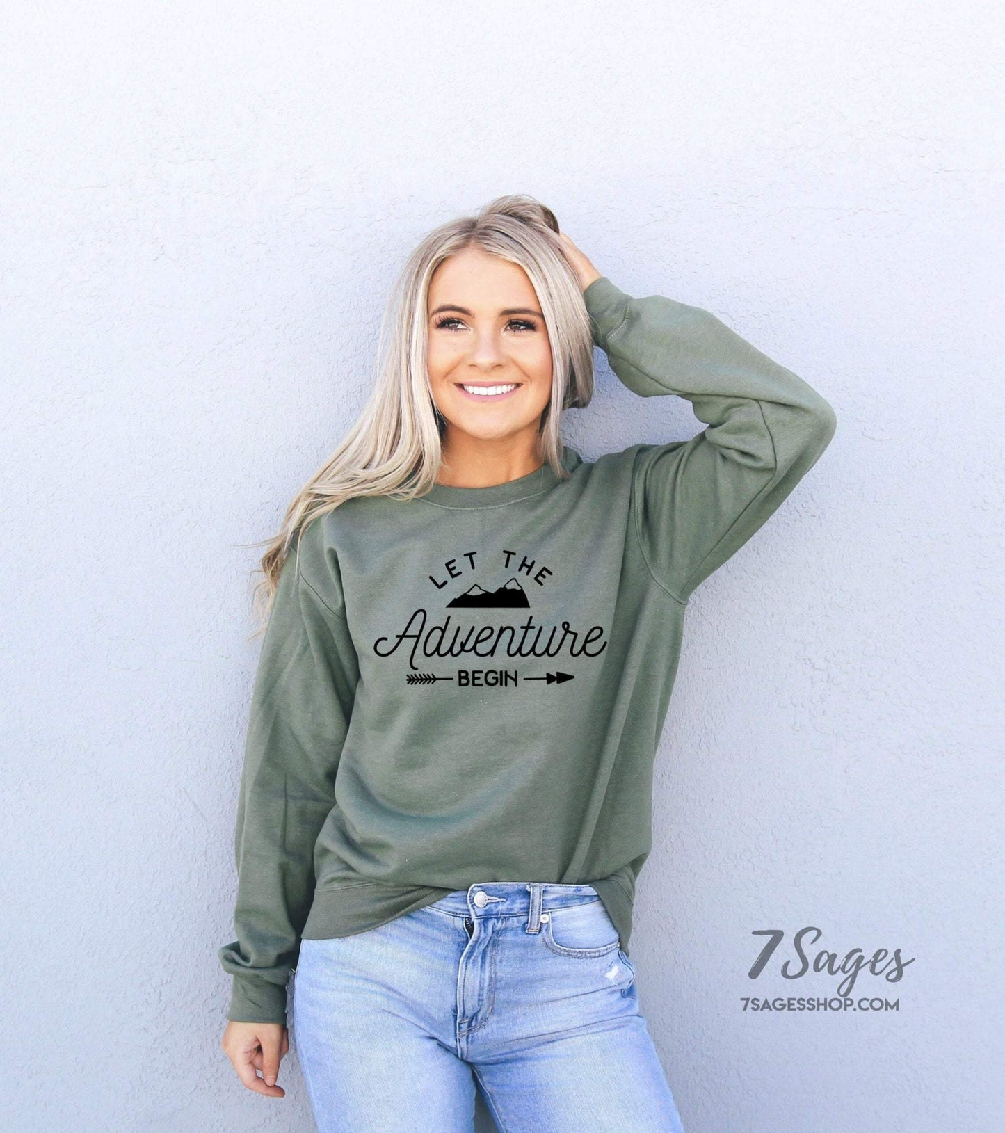 Let the Adventure Begin Sweatshirt - Camping Sweatshirt - Camping Gift - Camping Shirt - Camping Sweaters - Outdoorsy Sweatshirt