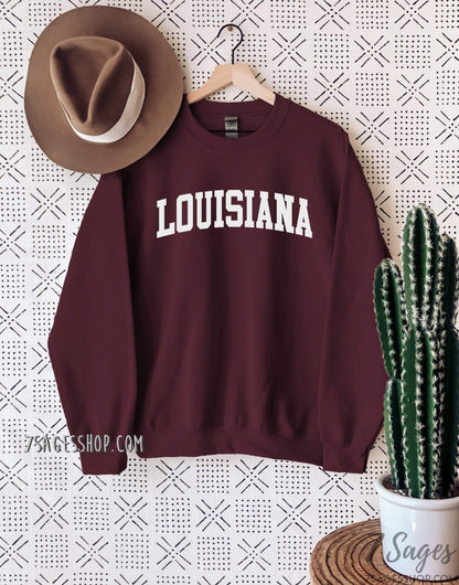 Louisiana Sweatshirt Louisiana Shirts University of Louisiana Crop Top College Sweater Fleece Sweatshirt